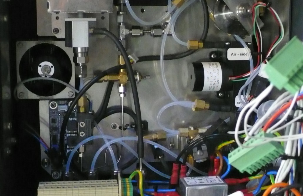 Hobre instruments gas analzyer inside